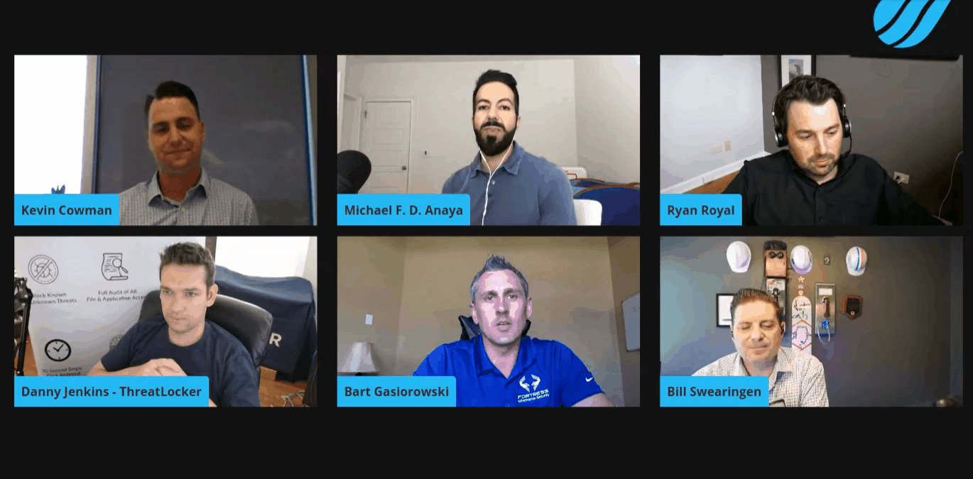 Cybersecurity panelists on BlueWave LinkedIn Live